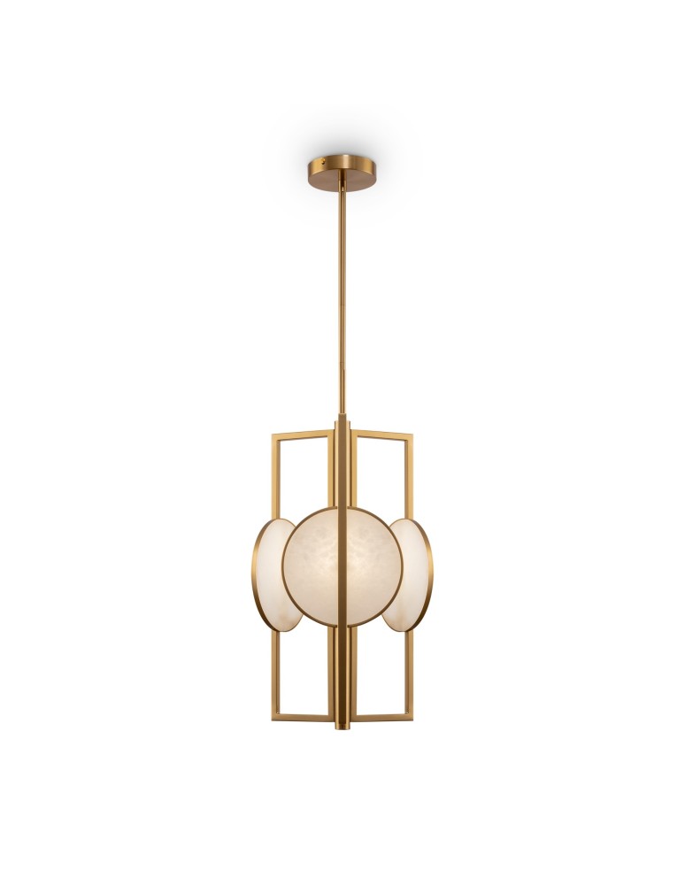 Żyrandole geometryczne - Maytoni Marmo Wisząca E14 3x40W   Złoty  MOD099PL-03G - produkt kolory-swiatla.pl 1