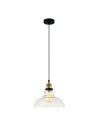 ITALUX Hubert 1x60W E27 230V Czarny/Złoty MDM-2381/1 Wisząca