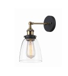 Kinkiety - ITALUX Francis 1x60W E27 230V Czarny/Złoty MBM-2563/1 Kinkiet - produkt 1