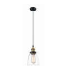 Lampy wiszące - ITALUX Francis 1x60W E27 230V Czarny/Złoty MDM-2563/1 Wisząca - product 1
