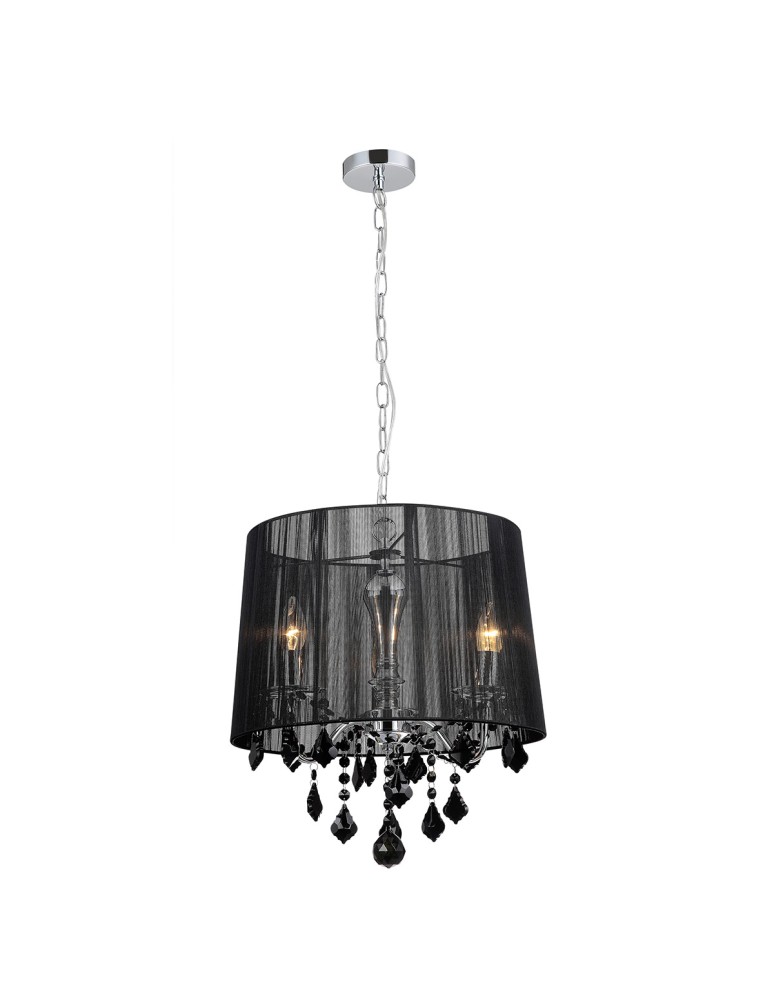 Żyrandole glamour - ITALUX Cornelia 3x40W E14 230V Czarny MDM-2572/3 BK Wisząca - produkt kolory-swiatla.pl 1