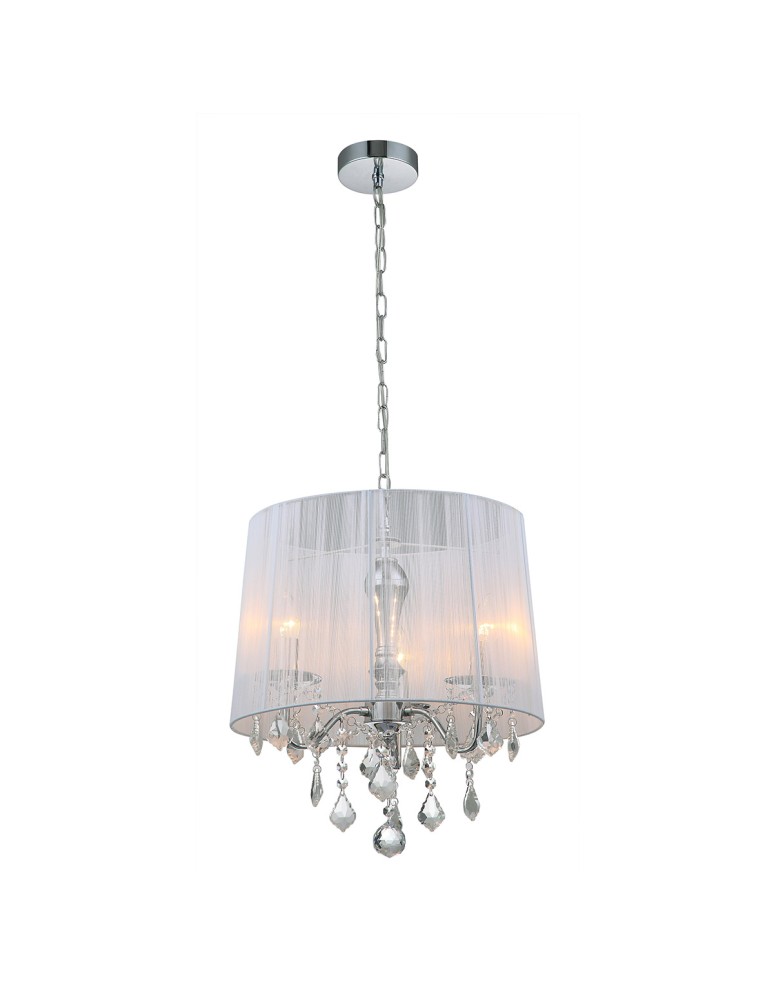 Żyrandole glamour - ITALUX Cornelia 3x40W E14 230V Biały MDM-2572/3 W Wisząca - produkt kolory-swiatla.pl 1
