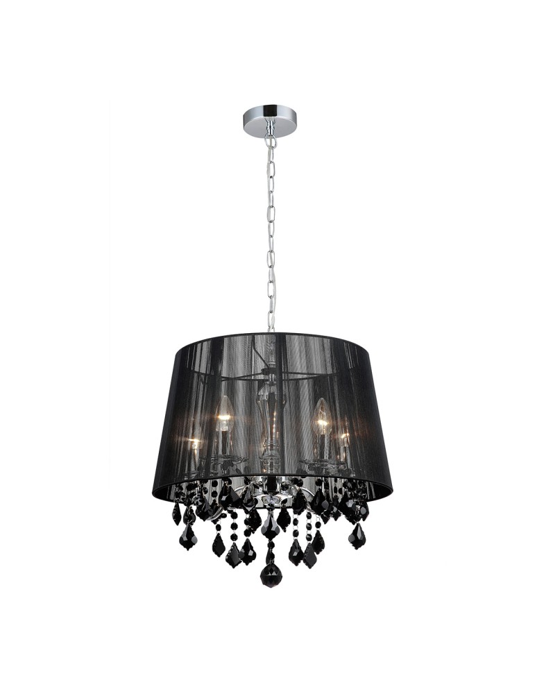 Żyrandole glamour - ITALUX Cornelia 5x40W E14 230V Czarny MDM-2572/5 BK Wisząca - produkt kolory-swiatla.pl 1