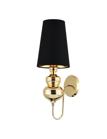 Step into Design Lampa ścienna QUEEN złoto czarna 18 cm
