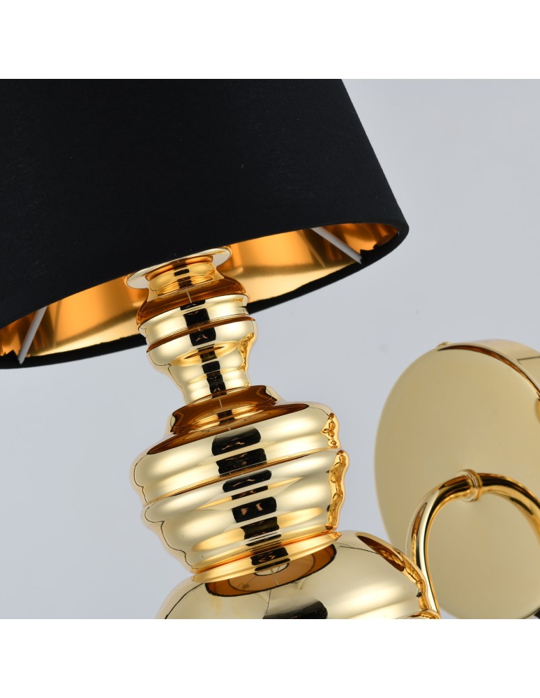 Step into Design Lampa ścienna QUEEN złoto czarna 18 cm             Step into Design Lampa ścienna QUEEN złoto czarna 18 cm