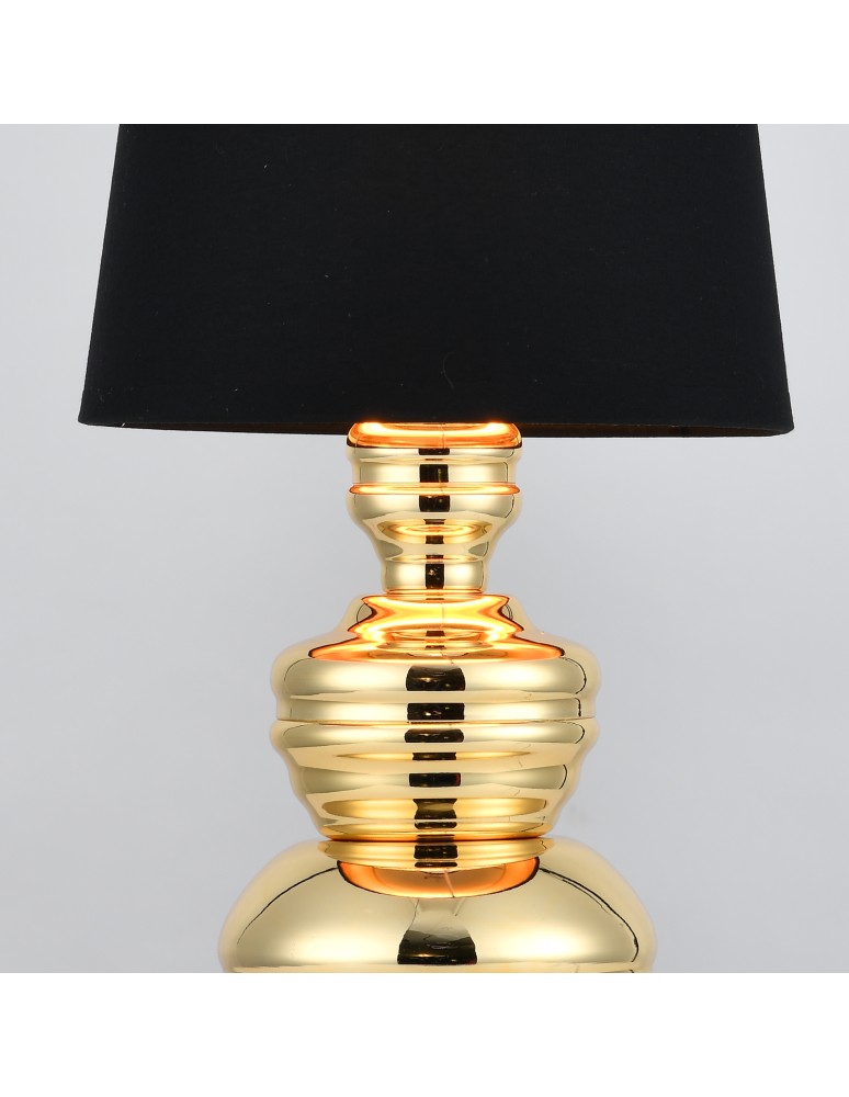 Step into Design Lampa stołowa QUEEN złoto czarna 18 cm