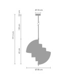 Lampy wiszące w stylu skandynawskim - Step into Design Lampa wisząca MOBILE różowa 38 cm              - product 9