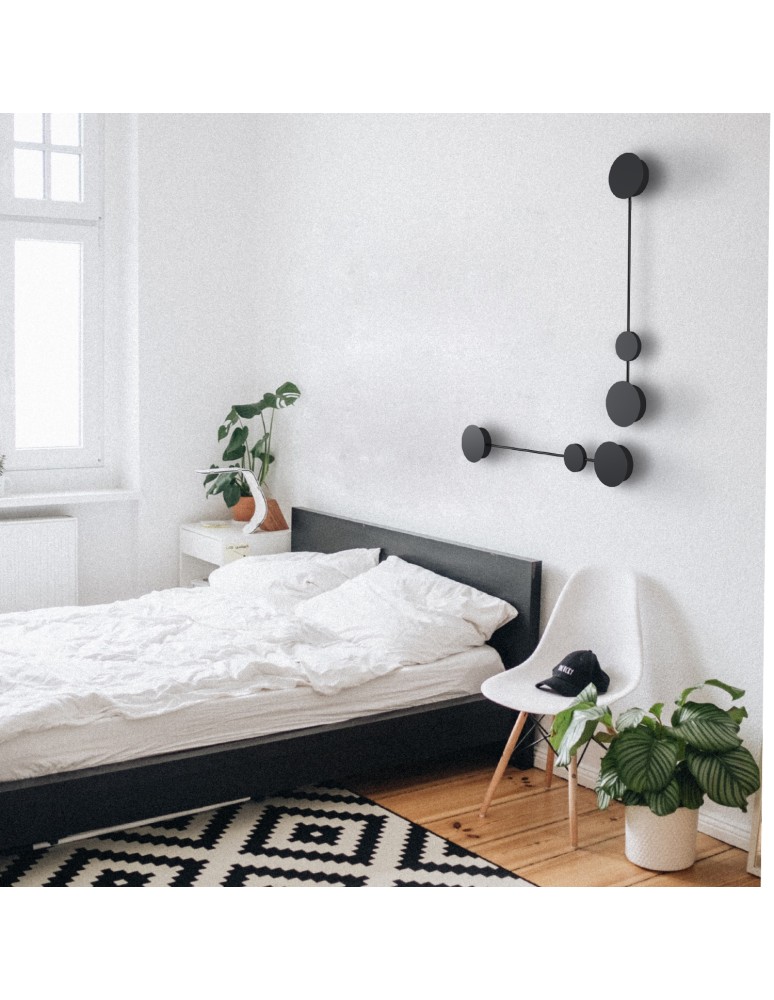 Kinkiety designerskie - Step into Design Lampa ścienna CLEX - 2 LED czarna 86 cm             - product kolory-swiatla.pl 4