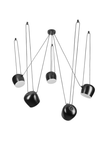 Step into Design Lampa wisząca BENNA-5 czarna