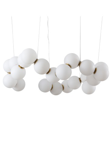 Step into Design Lampa wisząca CORALLI-80 biało-mosiężna 80 cm