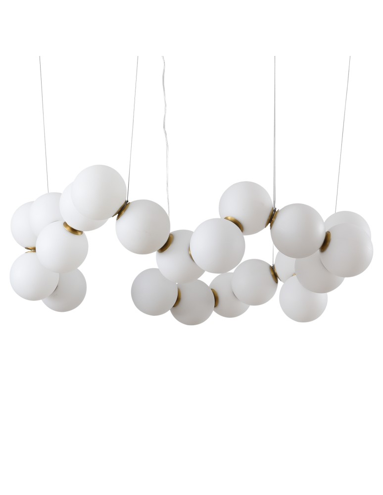 Step into Design Lampa wisząca CORALLI-80 biało-mosiężna 80 cm             