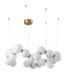 Lampy wiszące LED - Step into Design Lampa wisząca CORALLI-80 biało-mosiężna 80 cm              - product 2