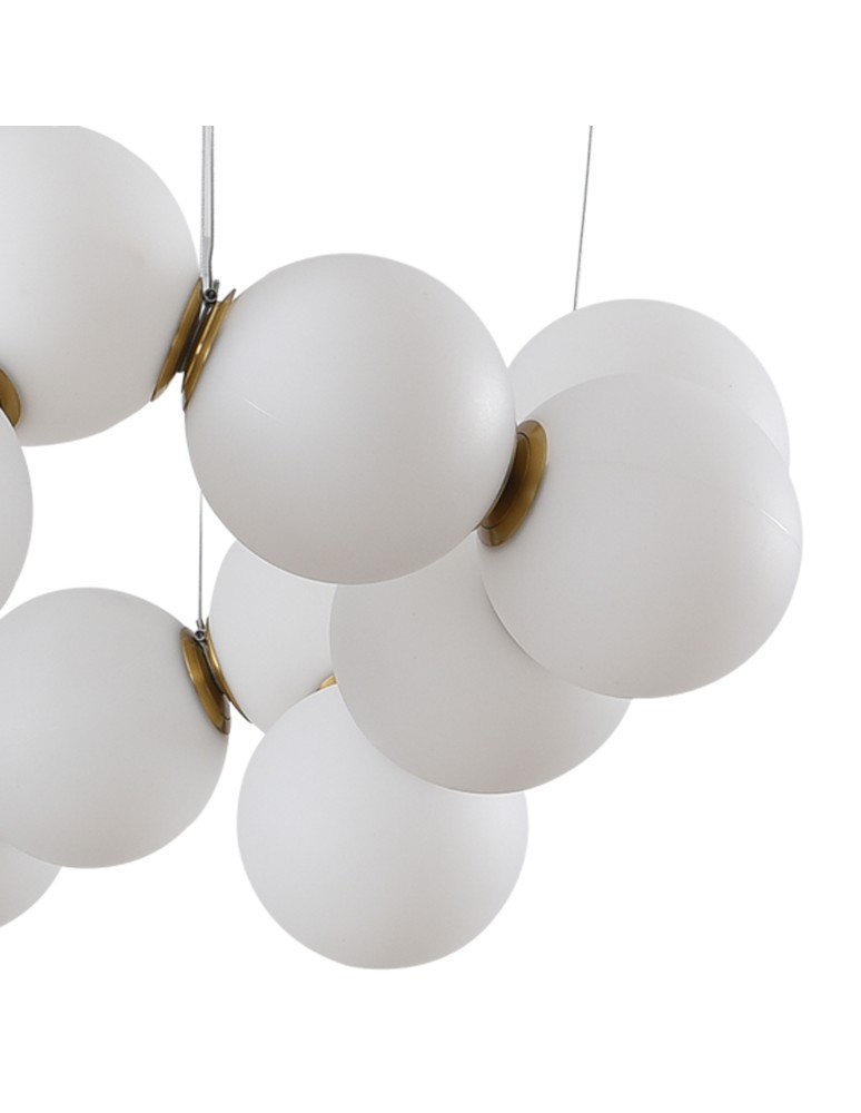 Step into Design Lampa wisząca CORALLI-80 biało-mosiężna 80 cm