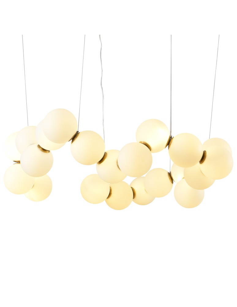 Step into Design Lampa wisząca CORALLI-80 biało-mosiężna 80 cm