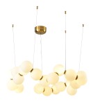 Lampy wiszące LED - Step into Design Lampa wisząca CORALLI-80 biało-mosiężna 80 cm              - product 7