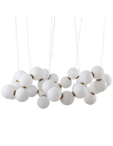 Step into Design Lampa wisząca CORALLI-100 biało-mosiężna 100 cm