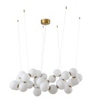 Step into Design Lampa wisząca CORALLI-100 biało-mosiężna 100 cm Step into Design Lampa wisząca CORALLI-100 biało-mosiężna 100 cm