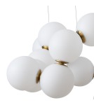 Step into Design Lampa wisząca CORALLI-100 biało-mosiężna 100 cm Step into Design Lampa wisząca CORALLI-100 biało-mosiężna 100 cm