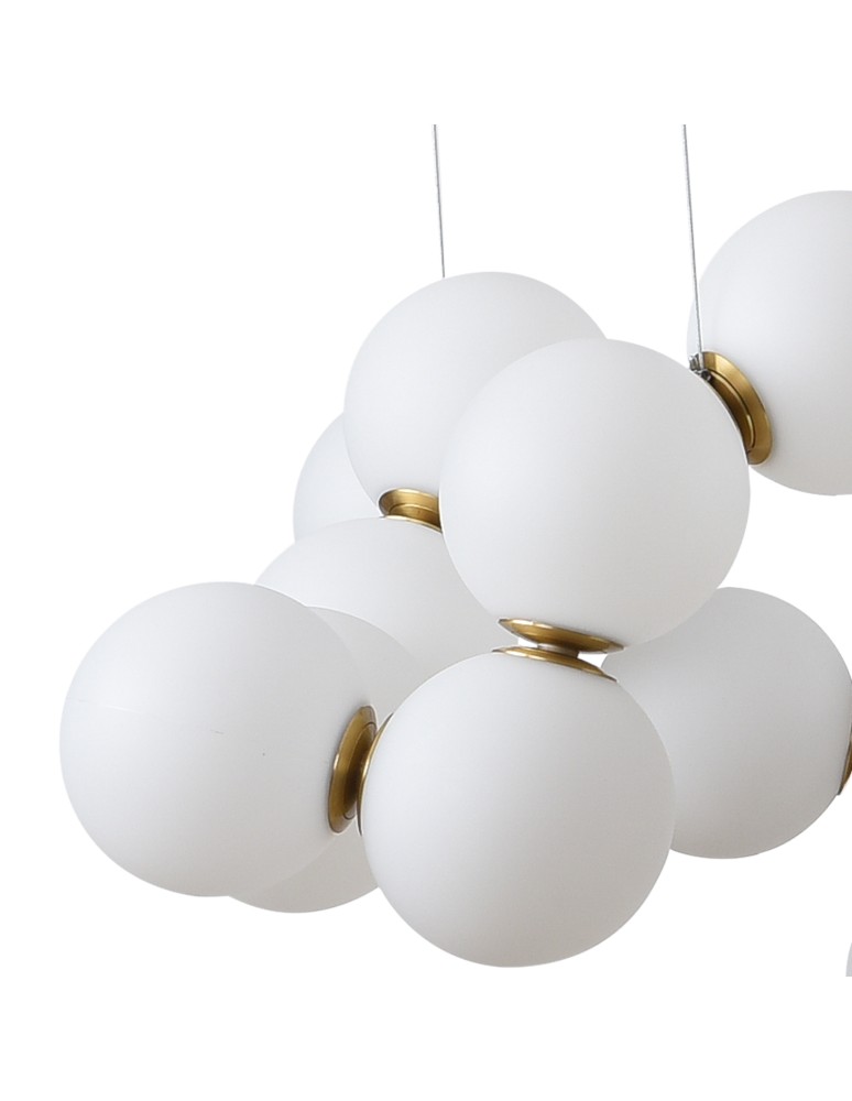 Step into Design Lampa wisząca CORALLI-100 biało-mosiężna 100 cm Step into Design Lampa wisząca CORALLI-100 biało-mosiężna 100 cm