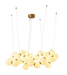 Step into Design Lampa wisząca CORALLI-100 biało-mosiężna 100 cm Step into Design Lampa wisząca CORALLI-100 biało-mosiężna 100 cm