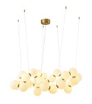 Step into Design Lampa wisząca CORALLI-100 biało-mosiężna 100 cm Step into Design Lampa wisząca CORALLI-100 biało-mosiężna 100 cm
