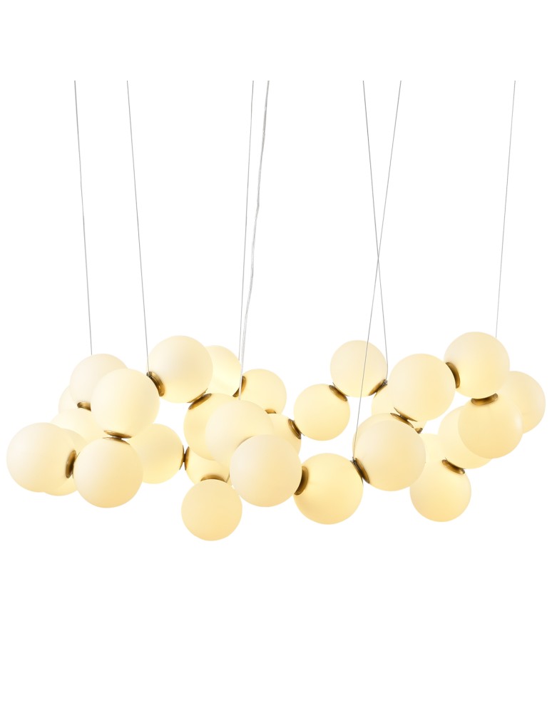 Step into Design Lampa wisząca CORALLI-100 biało-mosiężna 100 cm Step into Design Lampa wisząca CORALLI-100 biało-mosiężna 100 cm
