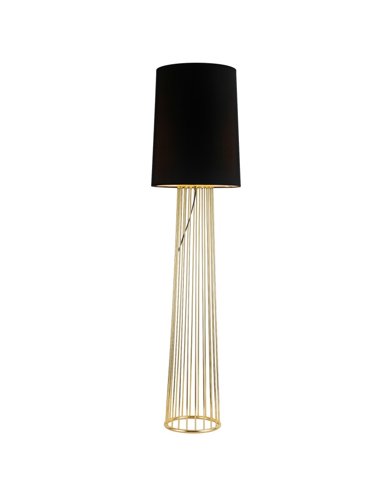 Step into Design Lampa podłogowa FILO-2 czarno - złota 156 cm            