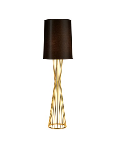Step into Design Lampa podłogowa FILO-1 czarno - złota 145 cm