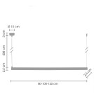 Lampy wiszące LED - Step into Design Lampa wisząca BEAM-120 LED tytanowy 120 cm             - product 2