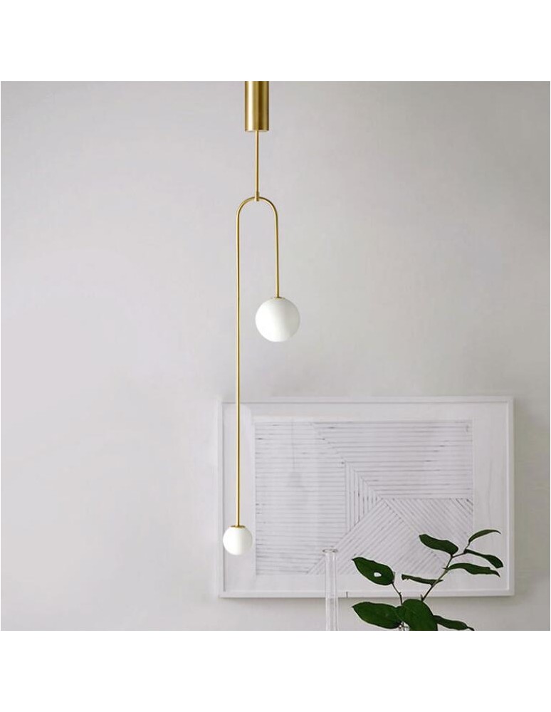 Step into Design Lampa wisząca LOOP złota 123 cm Step into Design Lampa wisząca LOOP złota 123 cm