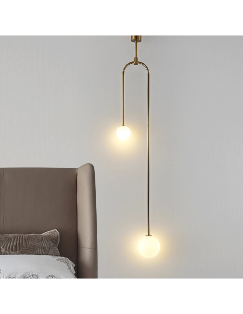 Step into Design Lampa wisząca LOOP złota 123 cm Step into Design Lampa wisząca LOOP złota 123 cm
