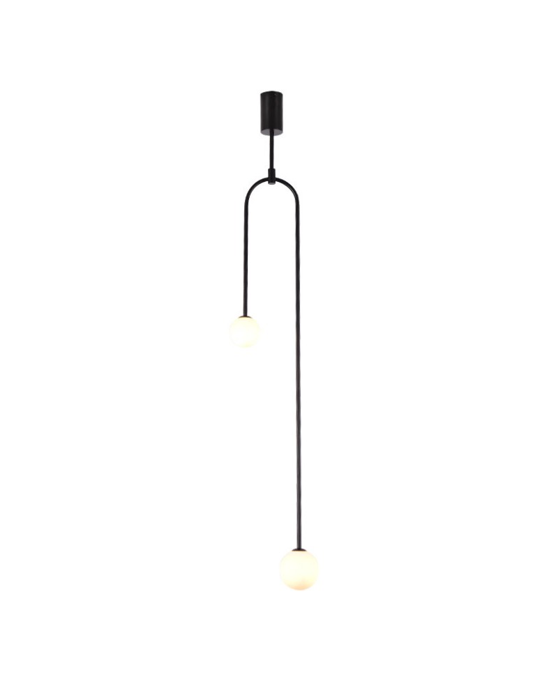 Step into Design Lampa wisząca LOOP czarna 123 cm Step into Design Lampa wisząca LOOP czarna 123 cm