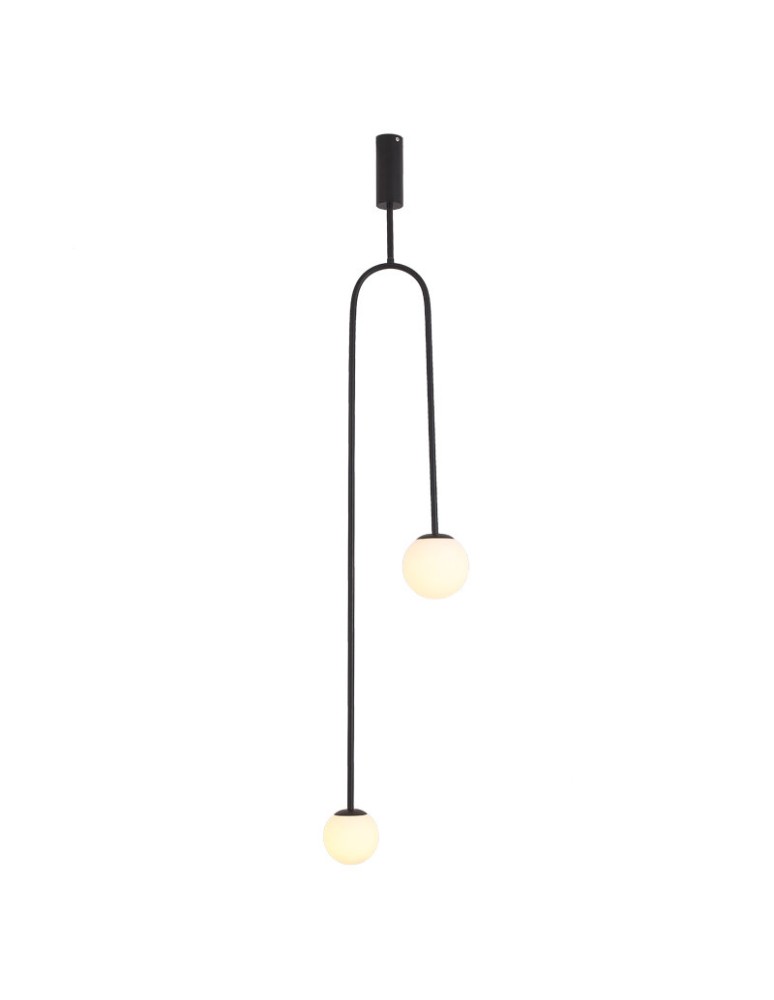Step into Design Lampa wisząca LOOP czarna 123 cm Step into Design Lampa wisząca LOOP czarna 123 cm
