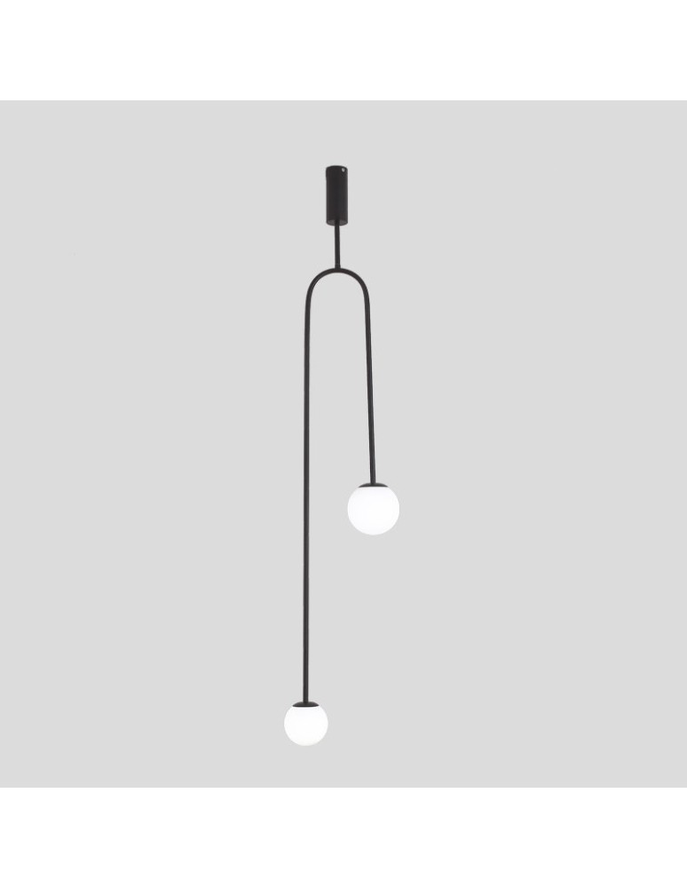 Step into Design Lampa wisząca LOOP czarna 123 cm Step into Design Lampa wisząca LOOP czarna 123 cm