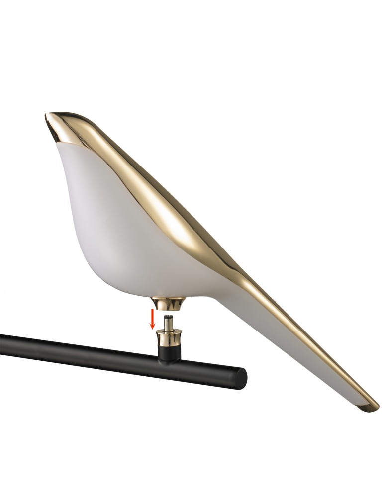 Step into Design Lampa ścienna TIT LED złoto-czarna 21 cm Step into Design Lampa ścienna TIT LED złoto-czarna 21 cm