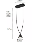 Lampy wiszące LED - Step into Design Lampa wisząca MIA LED czarna 15,5 cm            - product 4