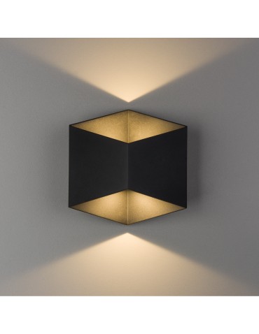 Nowodvorski TRIANGLES LED Zewnętrzna Ścienna Natynkowa Max moc 2x5W LED IP54 Czarny 8142