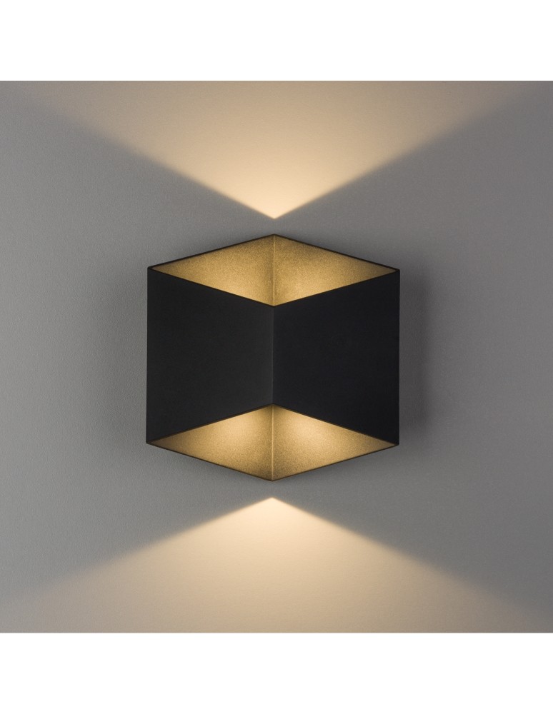 Nowodvorski TRIANGLES LED Zewnętrzna Ścienna Natynkowa Max moc 2x5W LED IP54 Czarny 8142