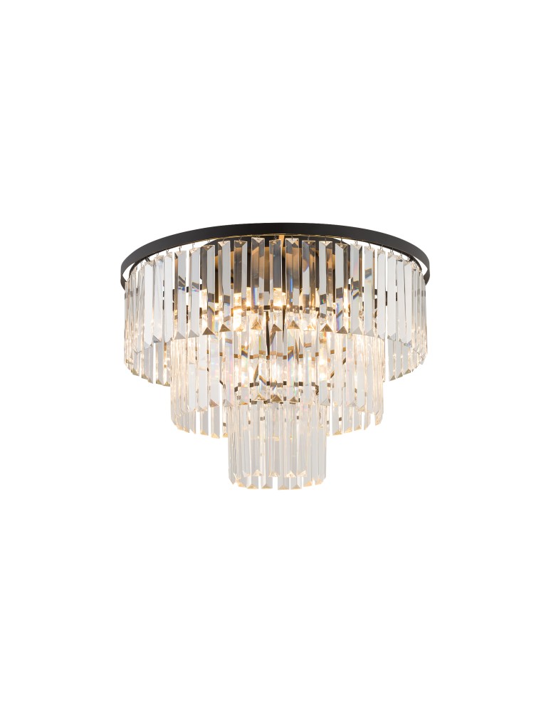Lampy sufitowe z kryształami - Nowodvorski CRISTAL M Sufitowa Plafon Max moc 60W E14  Transparentny 7627 - product kolory-swiatla.pl 2