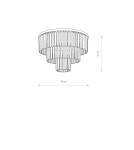Lampy sufitowe z kryształami - Nowodvorski CRISTAL M Sufitowa Plafon Max moc 60W E14  Transparentny 7627 - product 3