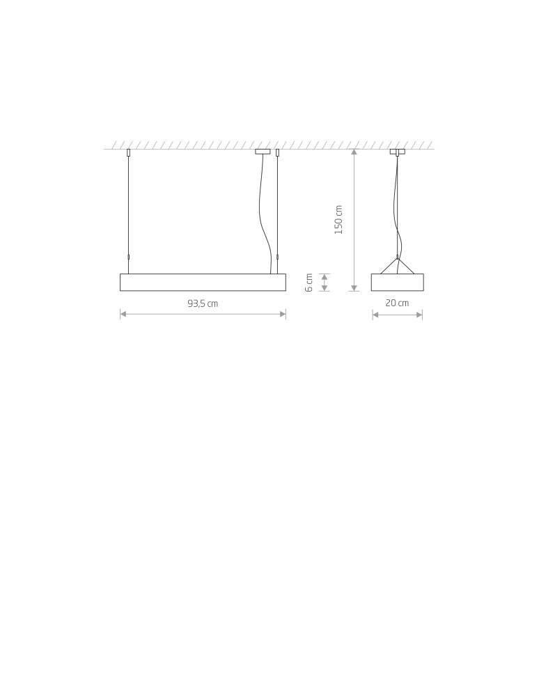 Nowodvorski SOFT LED 90X20 Sufitowa Wisząca Max moc 16W LED TUBE T8 Biały 7545 Nowodvorski SOFT LED 90X20 Sufitowa Wisząca Max moc 16W LED TUBE T8 Biały 7545