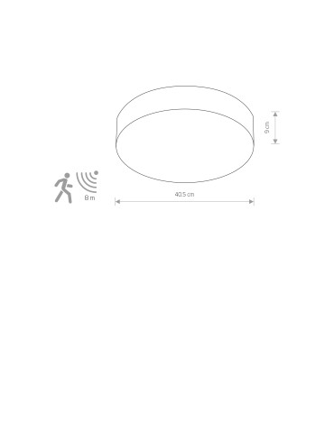Nowodvorski ARENA SENSOR Sufitowa Plafon Max moc 10W only LED E14  Biały 10186 - produkt 2