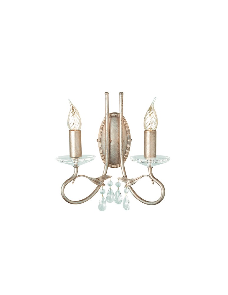 Kinkiety - Elstead Lighting Interior Kinkiet CHRISTINA 2x60W E14 CRT2 SILVER/GOLD - produkt kolory-swiatla.pl 1