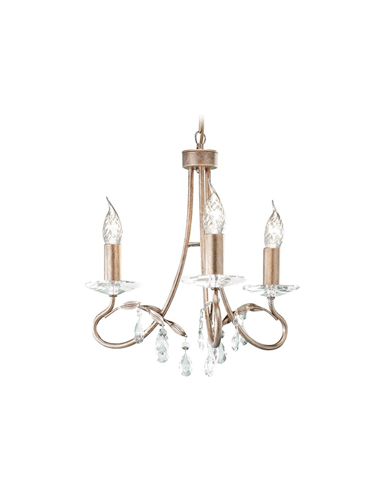 Żyrandole świecznikowe - Elstead Lighting Interior Wisząca CHRISTINA 3x60W E14 CRT3 SILVER/GOLD - produkt kolory-swiatla.pl 1