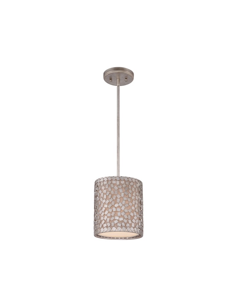 Lampy wiszące z abażurem - Quoizel CONFETTI 1x100W E27 QZ/CONFETTI/P/S Wisząca - produkt kolory-swiatla.pl 1