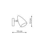 Kinkiety - Light Prestige Cortino LED 1x5W czarny LP-2638/1W - product 2