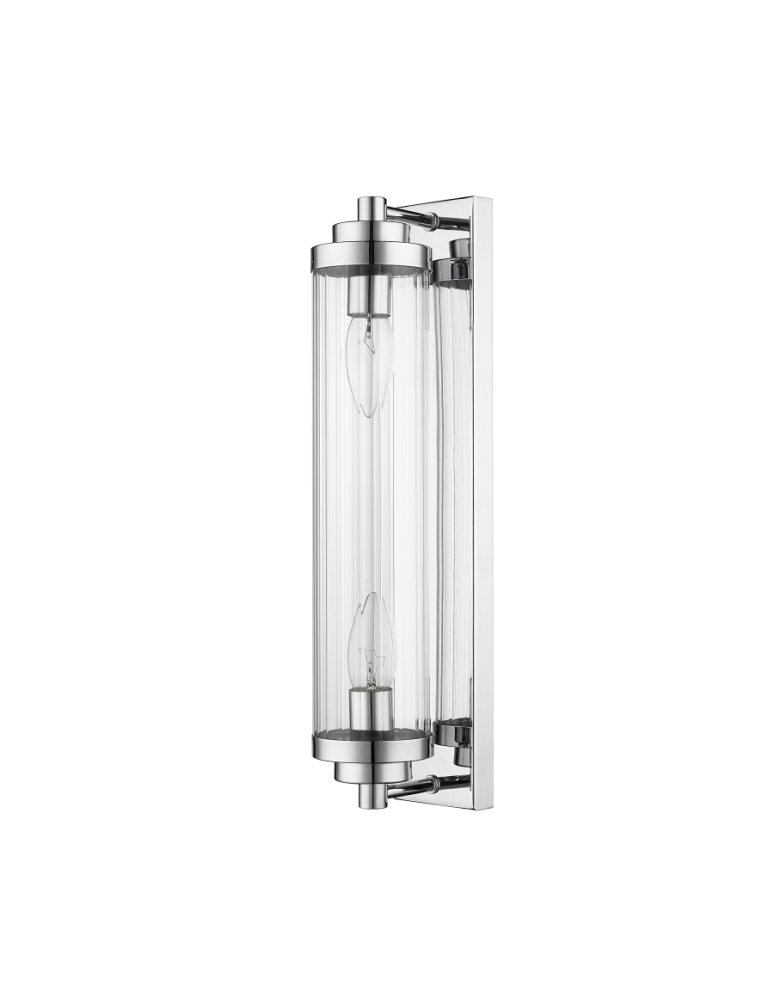 Light Prestige Lorenzo Kinkiet E14 2x40W transparentny/srebrny LP-2960/1W CH