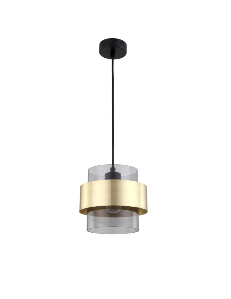 Lampy wiszące - Light Prestige Miele Lampa wisząca E27 1x40W dymny/złoty LP-866/1P SM/GD - produkt kolory-swiatla.pl 1