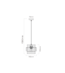 Lampy wiszące - Light Prestige Miele Lampa wisząca E27 1x40W dymny/złoty LP-866/1P SM/GD - produkt 2