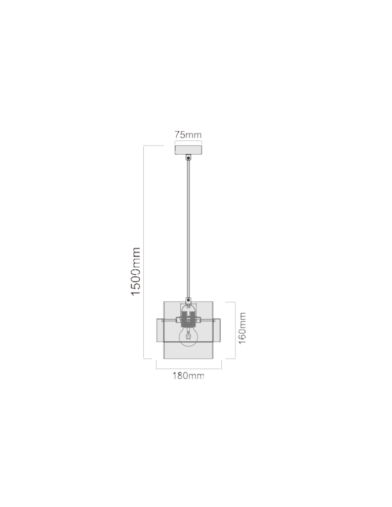 Light Prestige Miele Lampa wisząca E27 1x40W dymny/złoty LP-866/1P SM/GD